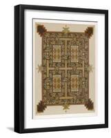 Illumination from the "Lindisfarne Gospels" or Gospels of Saint Cuthbert-null-Framed Art Print