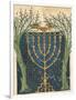 Illumination of a Menorah, from the Jewish Cervera Bible, 1299-Joseph Asarfati-Framed Giclee Print