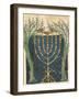 Illumination of a Menorah, from the Jewish Cervera Bible, 1299-Joseph Asarfati-Framed Giclee Print