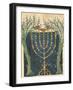 Illumination of a Menorah, from the Jewish Cervera Bible, 1299-Joseph Asarfati-Framed Giclee Print