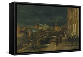 Illumination of Moscow on the Occasion of the Coronation of Emperor Alexander III-Nikolai Yegorovich Makovsky-Framed Stretched Canvas