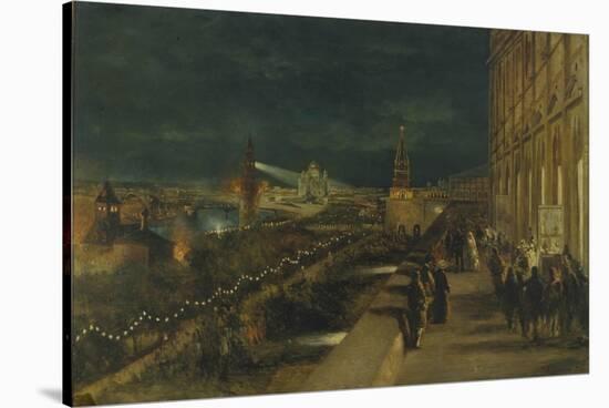 Illumination of Moscow on the Occasion of the Coronation of Emperor Alexander III-Nikolai Yegorovich Makovsky-Stretched Canvas