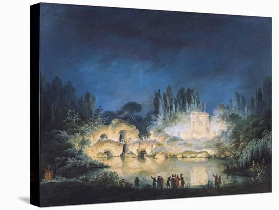 Illumination of the Belvedere at the Petit-Trianon, 1781-Claude Louis Chatelet-Stretched Canvas