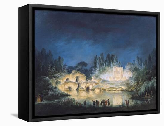 Illumination of the Belvedere at the Petit-Trianon, 1781-Claude Louis Chatelet-Framed Stretched Canvas