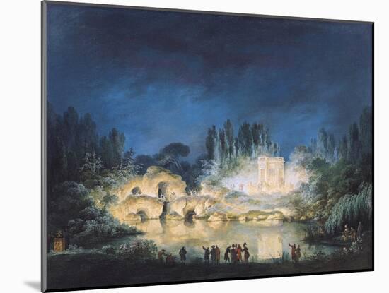 Illumination of the Belvedere at the Petit-Trianon, 1781-Claude Louis Chatelet-Mounted Giclee Print