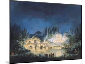 Illumination of the Belvedere at the Petit-Trianon, 1781-Claude Louis Chatelet-Mounted Giclee Print