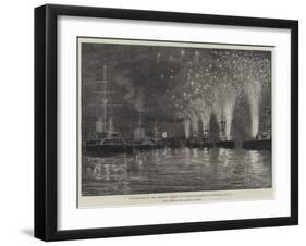 Illumination of the Combined British and Italian Squadrons at Spithead, 12 July-William Heysham Overend-Framed Giclee Print