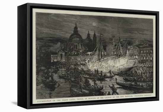 Illumination of the Grand Canal-William Lionel Wyllie-Framed Stretched Canvas
