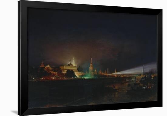 Illumination of the Moscow Kremlin, 1883-Alexei Petrovich Bogolyubov-Framed Giclee Print