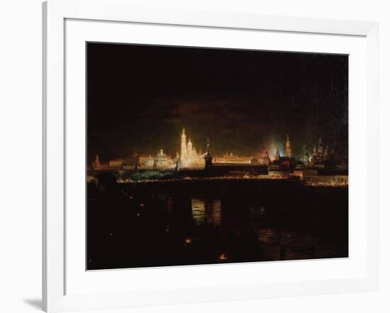 Illumination of the Moscow Kremlin, 1883-Oskar Adolfovich Hofman-Framed Giclee Print