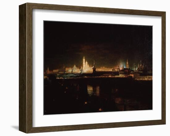 Illumination of the Moscow Kremlin, 1883-Oskar Adolfovich Hofman-Framed Giclee Print