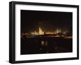 Illumination of the Moscow Kremlin, 1883-Oskar Adolfovich Hofman-Framed Giclee Print