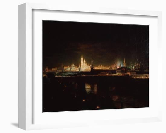 Illumination of the Moscow Kremlin, 1883-Oskar Adolfovich Hofman-Framed Giclee Print