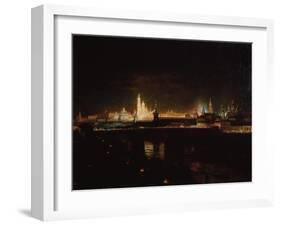 Illumination of the Moscow Kremlin, 1883-Oskar Adolfovich Hofman-Framed Giclee Print