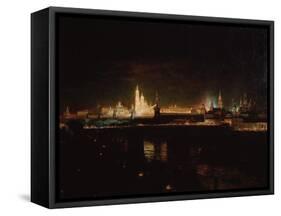 Illumination of the Moscow Kremlin, 1883-Oskar Adolfovich Hofman-Framed Stretched Canvas