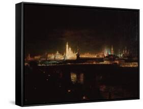 Illumination of the Moscow Kremlin, 1883-Oskar Adolfovich Hofman-Framed Stretched Canvas