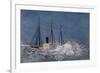 Illumination of the 'Roosevelt' in Winter Quarters on a Moonlit Night-Robert Edwin Peary-Framed Giclee Print