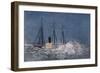 Illumination of the 'Roosevelt' in Winter Quarters on a Moonlit Night-Robert Edwin Peary-Framed Giclee Print