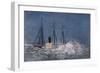 Illumination of the 'Roosevelt' in Winter Quarters on a Moonlit Night-Robert Edwin Peary-Framed Giclee Print