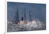 Illumination of the 'Roosevelt' in Winter Quarters on a Moonlit Night-Robert Edwin Peary-Framed Giclee Print