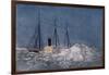 Illumination of the 'Roosevelt' in Winter Quarters on a Moonlit Night-Robert Edwin Peary-Framed Giclee Print