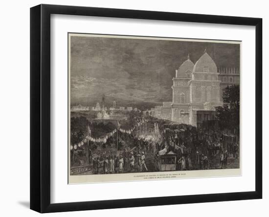 Illuminations at Calcutta in Honour of the Prince of Wales-null-Framed Giclee Print