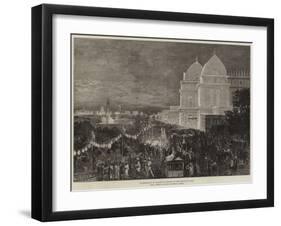 Illuminations at Calcutta in Honour of the Prince of Wales-null-Framed Giclee Print