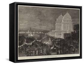 Illuminations at Calcutta in Honour of the Prince of Wales-null-Framed Stretched Canvas