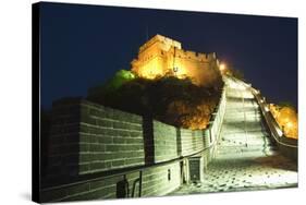 Illuminations on the Great Wall of China at Badaling-Christian Kober-Stretched Canvas