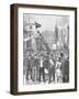 Illus/Labor Parade Passsing over Bridge-null-Framed Giclee Print