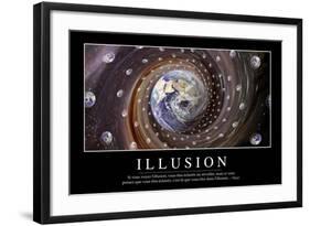 Illusion: Citation Et Affiche D'Inspiration Et Motivation-null-Framed Photographic Print