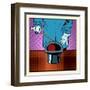 Illusionist and Magic Hat-studiostoks-Framed Art Print