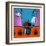 Illusionist and Magic Hat-studiostoks-Framed Art Print