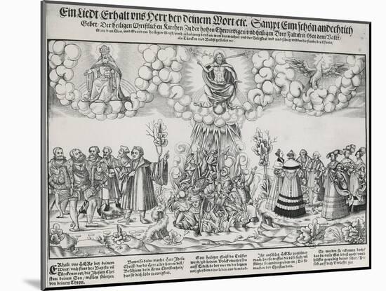 Illustation of Martin Luther's Hymn Asking for the Help of God Against the Deadly Work of the Pope-null-Mounted Giclee Print