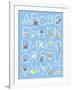 Illustrated Animal Alphabet ABC Poster Design-TeddyandMia-Framed Art Print