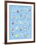 Illustrated Animal Alphabet ABC Poster Design-TeddyandMia-Framed Art Print