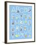 Illustrated Animal Alphabet ABC Poster Design-TeddyandMia-Framed Art Print