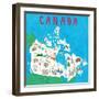 Illustrated Countries Canada-Carla Daly-Framed Art Print