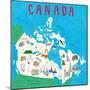 Illustrated Countries Canada-Carla Daly-Mounted Art Print