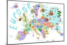 Illustrated Countries of Europe-Carla Daly-Mounted Art Print