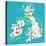 Illustrated Countries UK + Ireland-Carla Daly-Stretched Canvas