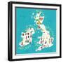 Illustrated Countries UK + Ireland-Carla Daly-Framed Art Print
