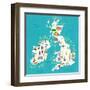 Illustrated Countries UK + Ireland-Carla Daly-Framed Art Print