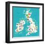 Illustrated Countries UK + Ireland-Carla Daly-Framed Art Print