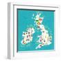 Illustrated Countries UK + Ireland-Carla Daly-Framed Art Print