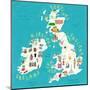 Illustrated Countries UK + Ireland-Carla Daly-Mounted Art Print