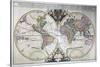 Illustrated Double-Hemisphere World Map-null-Stretched Canvas