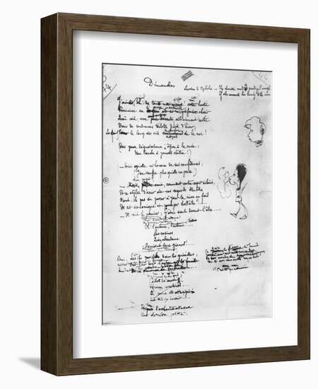 Illustrated Draft of 'Dimanches', from 'Les Fleurs De Bonne Volonté'-Jules Laforgue-Framed Giclee Print