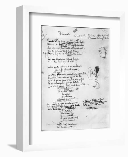 Illustrated Draft of 'Dimanches', from 'Les Fleurs De Bonne Volonté'-Jules Laforgue-Framed Giclee Print