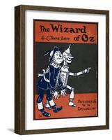 Illustrated Front Cover For the Novel 'The Wizard Of Oz' With the Scarecrow and the Tinman-William Denslow-Framed Giclee Print